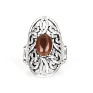 Paparazzi GLEAM Big Brown Ring